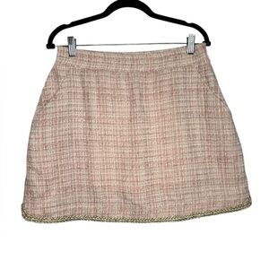 SSYS The Label Boutique Coquette Paige Tweed Pink Mini Skort Size Medium
